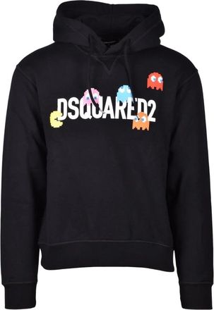 Dsquared2 Maglia - Heren - Hoodies - Zwart - XL - Katoen - Hoodies & sweatvesten