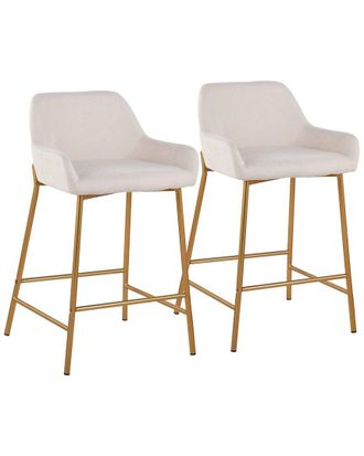 LumiSource Set Of 2 Daniella Fixed-Height Counter Stools