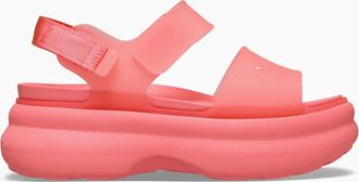 Crocs Womens Crocs SOHO FROSTED Womens Platform Sandals Guava - Pink - Size: 5