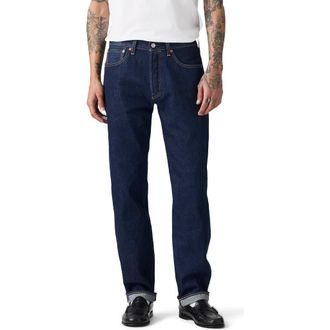 Levi's 501 Original Straight Leg Jeans in New Selvedge Rinse 1 at Nordstrom, Size 33 X 32
