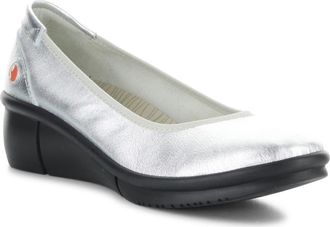 Softinos Rem Platform Wedge Pump in Silver at Nordstrom, Size 10-10.5Us