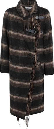Isabel Marant Gihan Lange Jas - Dames - Mantel - Veelkleurig - XS - Jassen