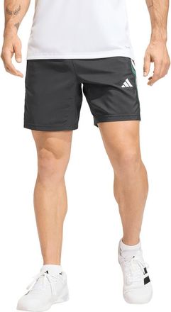 adidas Workout Essentials Base 3-Stripe Shorts in Black/dark Green/white/scarlet at Nordstrom Rack, Size Xx-Large