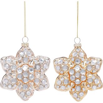 Mark Roberts Crystal Star Flower Ornament, Set of 6 in Silver at Nordstrom