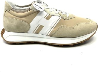 Hogan H601 Sneakers - Heren - Sneakers - Beige - 40 1/2 EU - Su&egrave;de - Schoenen
