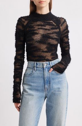 Cult Gaia Sima Mock Neck Sweater in Black at Nordstrom, Size X-Small