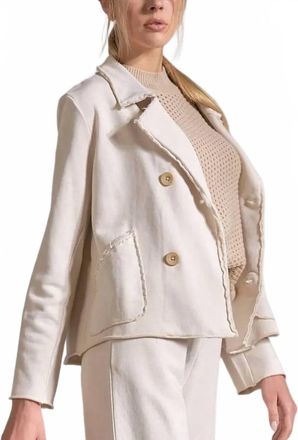 Elan Blaze Double Breasted Jacket In Beige