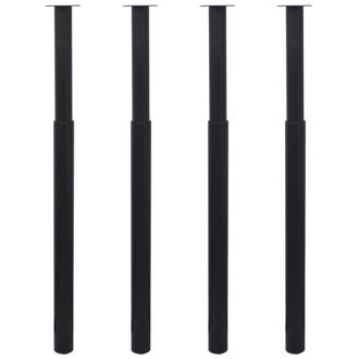 Berkfield Home Telescopic Table Legs 4 pcs Black 710 mm-1100 mm