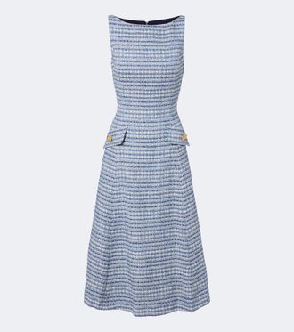Carolina Herrera Cotton-blend tweed midi dress