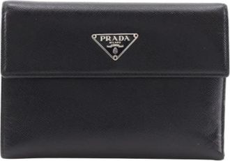 Prada Pre-owned Wallets, female, Black, Size: ONE SIZE Pre-owned Fabric Wallet