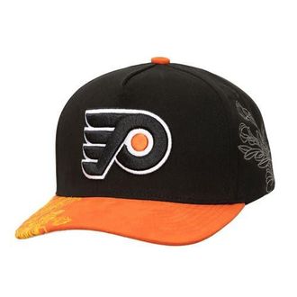 Mitchell & Ness Black/Orange Philadelphia Flyers May Flowers Pro Crown Adjustable Hat at Nordstrom