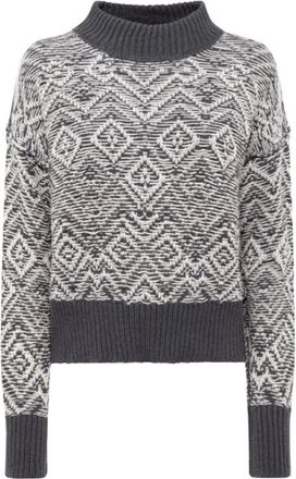 Alpha Studio Girocollo Reverse Chevron - Dames - Coltruien - Veelkleurig - M - Wol - Truien & Vesten