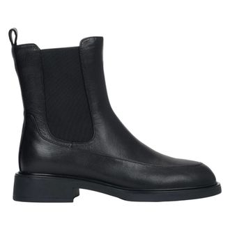 Estro & Luminara Schoenen, Dames, Zwart, 37 EU, Leer, Leren Chelsea Boot