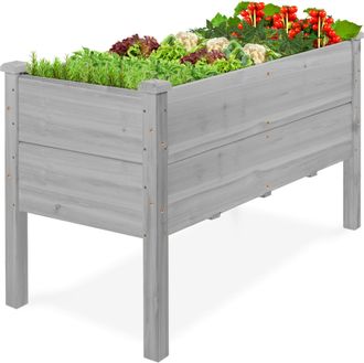 Best Choice Products 48 x 24 x 30 Raised Garden Bed, Extra Deep 16 Depth, Elevated Wood Planter Stand