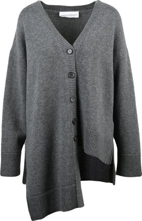 Niccol&ograve; Pasqualetti Grey Asymmetric Cashmere Cardigan