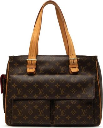 Louis Vuitton Monogram Brown Pvc Leather Handbag Tote Bag (Pre-Owned)
