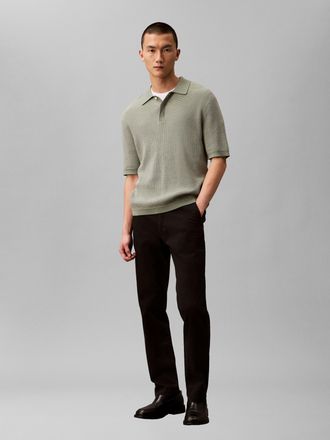 Calvin Klein Chinohose CALVIN KLEIN SLM CTTN STRTCH CHN, Herren, Gr. 30, L&auml;nge 32, schwarz, Web, Obermaterial: 90% Baumwolle, 8% Elastomultiester, 2% Elasthan, uni