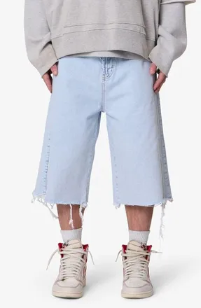 mnml Ultrabaggy Denim Cutoff Shorts in Light Blue at Nordstrom, Size 38