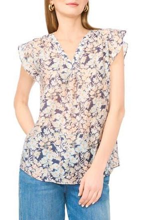 Vince Camuto Flutter Sleeve Top in Classic Navy at Nordstrom Rack, Size X-Large