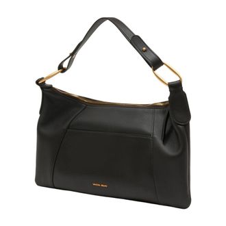 Vanessa Bruno Womens Leather Calfskin Shoulder Bag Black