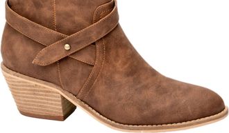 Corkys Footwear Womens Fed Up Ankle Bootie In Dark Cognac