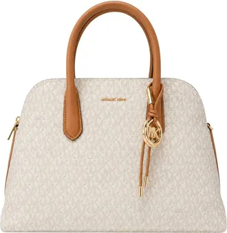 Michael Kors Tassen, Dames, Beige, ONE Size, Polyester, Freddie Large Dome Satchel
