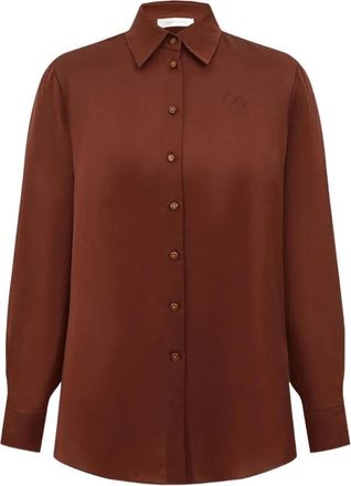 Zimmermann Shirts Brown - Dames - Overhemden - Bruin - S - Overhemden