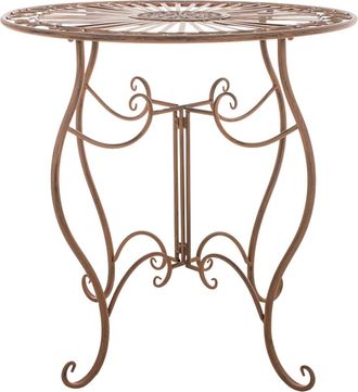 Clp Mesa redonda de exterior para 4 personas en Metal Marrón antiguo