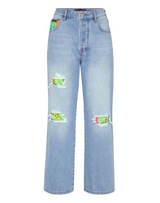 Philipp Plein Denim Trousers Loose Fit insert New Baroque