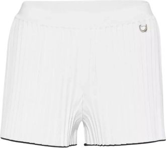 Jacquemus Le Short Maille Pliss&eacute; - Dames - Bermuda - Wit - M - Korte Broeken