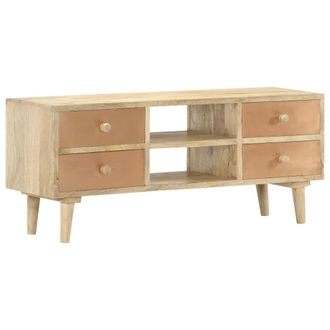 vidaXL Vidaxl - Mueble Para Tv Madera Maciza De Mango 110x30x45 Cm