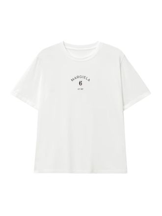 Maison Margiela White Front Logo Cotton T-Shirt