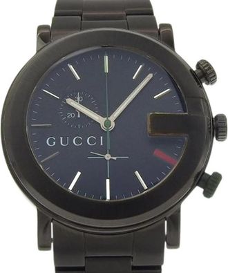 Gucci Pre-owned G-Chrono Roestvrijstalen Chronograaf - Heren - Vintage Horloges - Zwart - ONE Size - Vintage