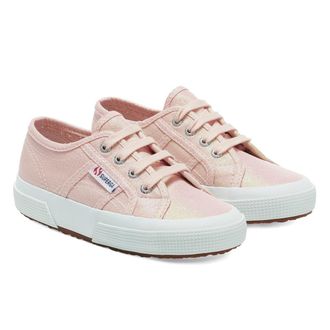 Superga Childrens Unisex Childrens/Kids 2750 Lamew Lace Up Trainers (Pink Ish Iridescent) - Light Pink - Size UK 12.5 Kids