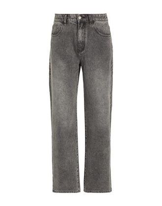 8 by YOOX ACID WASH WIDE LEG DENIM PANTS