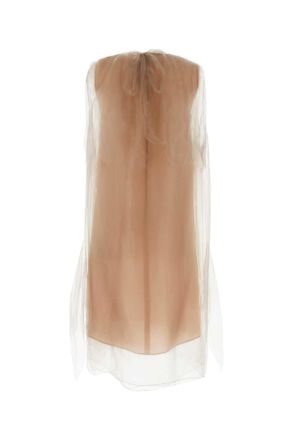 Prada Womens Powder Pink Voile Dress Phard Se-Pl-Trochus Niloticus Abiti