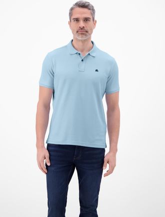 Lerros Poloshirt LERROS, Herren, Gr. XXL, ice blau, Single Jersey, Obermaterial: 60% Baumwolle, 40% Polyester, unifarben, normal h&uuml;ftbedeckend, Rundhals, Shi