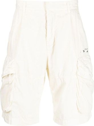 Off-white Mens Off-White Solid Color Casual Shorts White OMCB047R21FAB0017210