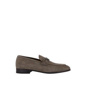 Ferragamo Moccasin with Gancini Ornament - male - Ferragamo - Loafers - Gray - 10 UK - Shoes