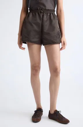 Cecilie Bahnsen Colette Nylon Shorts in Brown at Nordstrom, Size 12