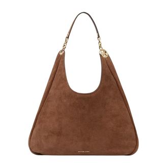 Michael Kors Borsa a spalla grande Ellie in camoscio - - Bags - Donna - Marrone - ONE SIZE