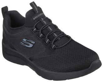 Skechers Slip-On Sneaker SKECHERS DYNAMIGHT 2.0, Damen, Gr. 35, schwarz, Textil, Schuhe Slip-On Sneaker, mit zwei praktischen Anziehlaschen
