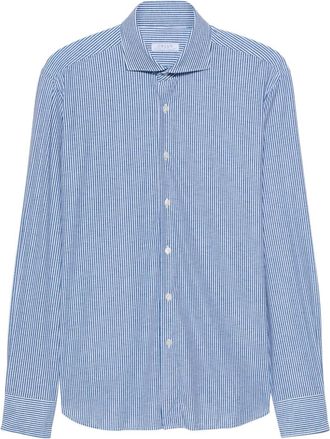 Orian striped stretch shirt - men - Polyamide/Elastane - 42 - Blue