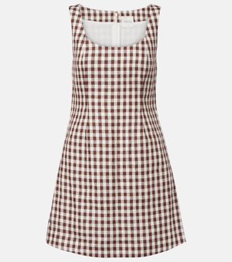 Poss&eacute; Sadie gingham linen minidress