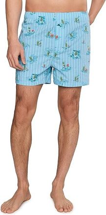 Tommy Bahama Cotton Seersucker Woven Boxer Mens Clothing Blue And Green Plaid : 2XL (44-46 Waist), Cotton/Seersucker