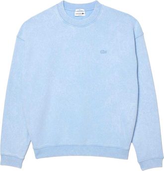 Lacoste Uniseks Fleece Gewassen Los Sweatshirt voor Volwassenen (Lichtblauw)
