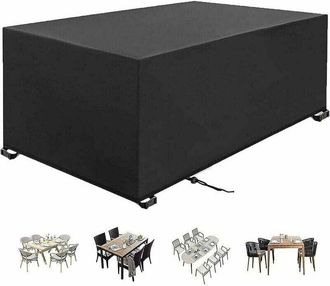OEM Funda Para Mesa De Jard&iacute;n De 230 X 120 X 75 Cm, Color Negro, Tela Oxford 420d, Resistente Al Viento Y A Los Rayos Uv, Rectangular