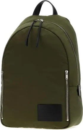 Jil Sander Mens Urban Backpack Green Fabric