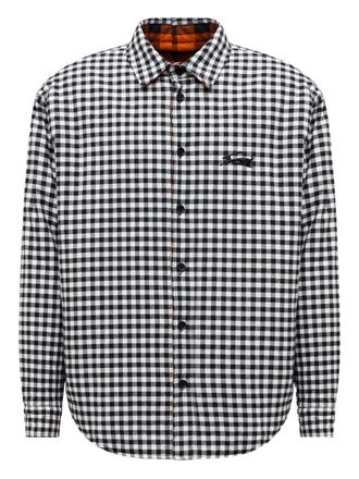 Msgm checked reversible shirt - White