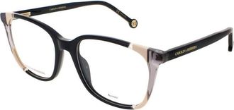 Carolina Herrera Ladies Black Rectangular Eyeglass Frames Ch 0065